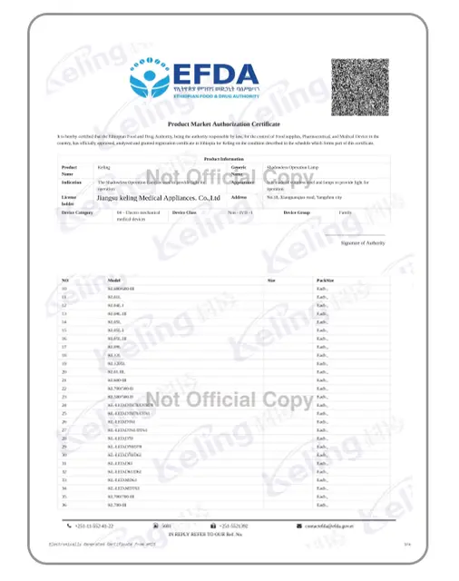 International certification held by Keling Medical — document 2