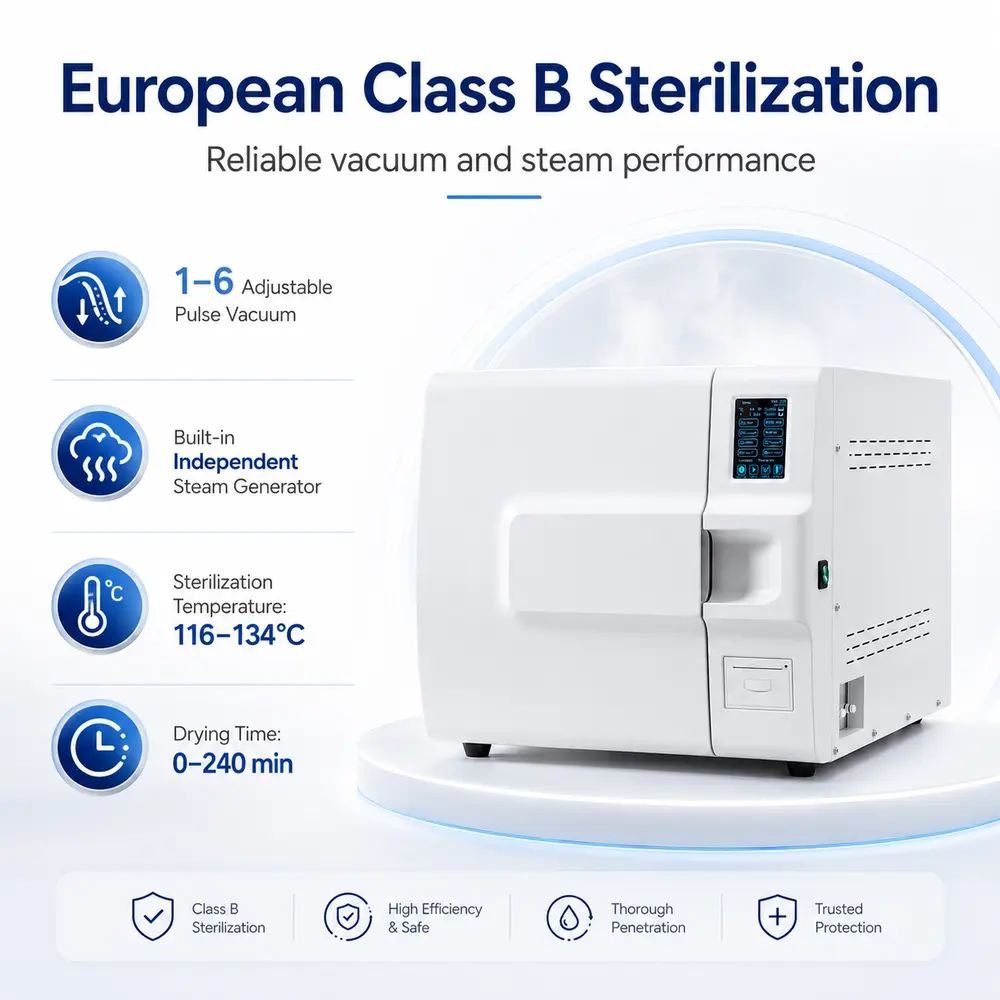 Autoclave de paillasse de la série KLT-Z (classe B, écran tactile) — détails de construction et des caractéristiques 2